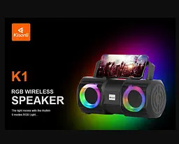 Портативная колонка ретро Kisonli K1 Bluetooth 2400mAh 20Вт - мініатюра 2