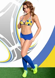 Рольовий костюм вболівальниці - Viktoria, yellow/blue M/L