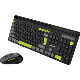 Комплект (Клавіатура та Миша) CANYON HSET-W5 EN AAA+AA Wireless Black - мініатюра 3