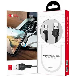 USB Cable Hoco S8 Magnetic MicroUSB Black 1m - мініатюра 5