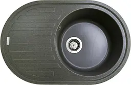 Кухонна мийка Adamant ELLIPSIS сіра 765x495x200 мм, з крилом 76,5 см