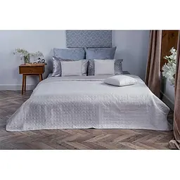 Покривало Руно двостороннє 220x240 см - Велюр Ice молочний (21680) - мініатюра 7