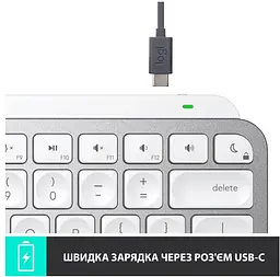 Клавіатура MX Keys Mini For Mac Wireless Illuminated Pale Grey Logitech teh0022911 - мініатюра 5