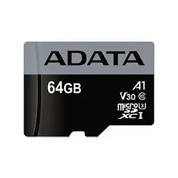 Карта пам'яті microSDXC (UHS-1 U3) A-DATA Premier Pro 64Gb Class 10 V30S A2 (R-100Mb/s W85Mb/s) (adapter SD) - мініатюра 3