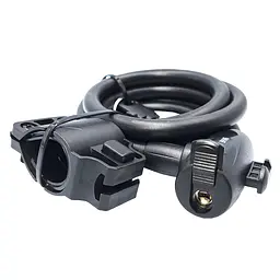Велосипедний замок West Biking YP0705099 11 x 1500 мм тросовий під ключ чорний (G0001855) - мініатюра 2