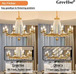 Світлодіодна лампа для свічок GreeHse E14 для люстри, світлодіодна лампа розжарювання E14 4 Вт, 2700 K Тепла біла - мініатюра 5