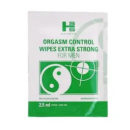 Вологі серветки-пролонгатор Sexual Health Series Orgasm Control, 6 шт - мініатюра 2