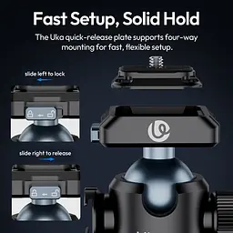 Адаптер кронштейн Ulanzi T100 Uka Quick-Release Ball Head (C062) - мініатюра 6
