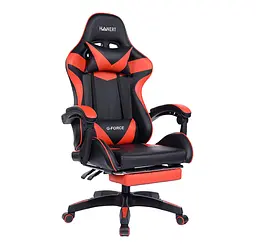 Крісло геймерське Hanert G-Force з підставкою для ніг Black/Red