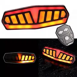 Велоліхтар із зазначенням поворотів акумуляторний red+yellow ЗУ Type-C FY-1828 - мініатюра 3