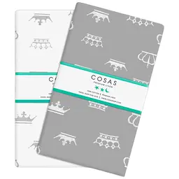 Набір наволочок Cosas Dots & crown 50х70 см бежевий (SetPillow_Crown_CrownGrey_50х70)