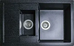Кухонна мийка Adamant ANILA PLUS чорна 775x495x200 мм, з крилом 77,5 см