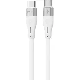 Кабель Proove Soft Silicone USB-C to USB-C 60W 1m White (CCSO60002202) [130638]