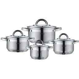 Набір каструль з кришками Bohmann BH-0716, 8 предметів