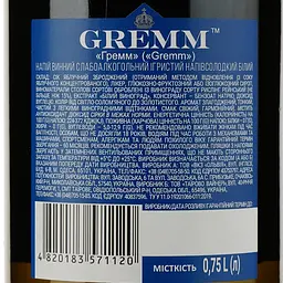 Напій винний ігристий Gremm, 6-6,9% 0,75 л (857449) - мініатюра 3