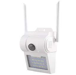 IP Камера відеоспостереження вулична Wi Fi з Led та ІЧ світильником прожектором HD 1080p 2 Mp UKC CAMERA D2 білий