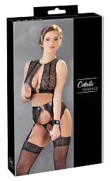 Комплект білизни Cottelli Bondage M чорний - мініатюра 5