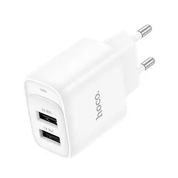 Мережевий зарядний пристрій Hoco C141A 2 USB білий - мініатюра 3