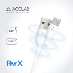Дата кабель USB 2.0 AM to Lightning 1.2m PwrX 20W ACCLAB (1283126559549) - миниатюра 3