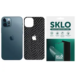 Захисна плівка SKLO Back (тил+лого) Snake для Apple iPhone X (5.8) Чорний