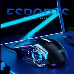 Комп'ютерний Мишка XO M10 Gaming Mechanical 6-Button Light Emitting Wired Mouse Чорна - мініатюра 3