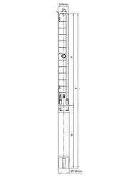 Насос відцентровий свердловинний DONGYIN 6SP60-14 380В 26кВт H 196(109)м Q 1300(1000)л/хв Ø145мм +пульт (з 3х частин) (7777713) - мініатюра 7