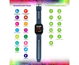 Розумний годинник Amico Go Fun Pulseoximeter and Tonometer з тонометром Сині - мініатюра 4