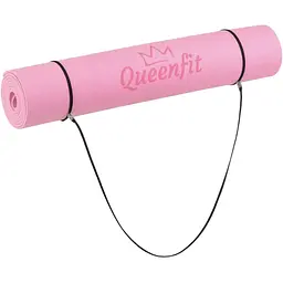 Килимок (мат) для фітнесу та йоги Queenfit Premium TPE 0,5см рожевий - мініатюра 6