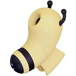 Вакуумний стимулятор з мікрострумами CuteVibe Beebe Yellow на палець - мініатюра 4