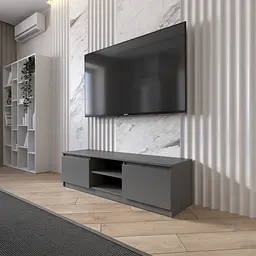 Тумба під телевізор Vays R-14, з відкритою нішею, ЛДСП, 140×40×40 см - для вітальні та спальні, під ТВ - мініатюра 4
