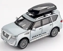 Колекційна металева модель автомобіля АвтоЕксперт Nissan Patrol з багажником на даху, інерцією, світлом та звуком 1:32 - мініатюра 4