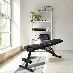 Складана регульована лава для тренувань Gymtek XL400 з еспандерами для дому - мініатюра 11
