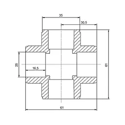 Хрестовина PPR Blue Ocean 25 SD00005889 - мініатюра 1
