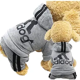 Костюм для тварин Ginger ХХL Adidog спорт сірий Д-45 см ОГ-55 см 6-7.5 кг - мініатюра 2
