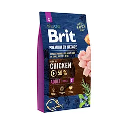 Сухий корм для дорослих собак дрібних порід Brit Premium Adult S 8 кг (курица) (вагою до 10 кг)