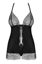 Комплект білизни Obsessive Chiccanta Babydoll L/XL чорний - мініатюра 5