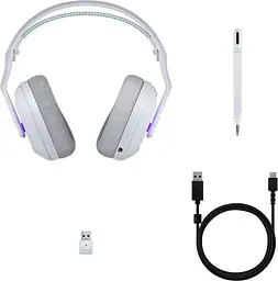 Навушники з мікрофоном Logitech G522 Lightspeed White (981-001550) - мініатюра 4