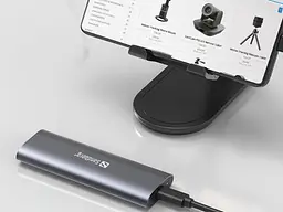 Зовнішня кишеня для SSD M.2, (NVMe) M-Key USB Type-C 3.2 сіра Sandberg - мініатюра 6