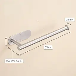 Тримач для паперових рушників, нержавіюча сталь, сріблястий - мініатюра 8