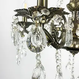 Підвісна кришталева люстра Crystal Life у бронзовому корпусі на 6 ламп Line.F 11549/6 - мініатюра 2