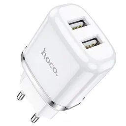 Мережевий зарядний пристрій Hoco N4 Aspiring 2 USB 2.4 A micro-USB Білий - мініатюра 5