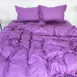 Постільна білизна MirSon Satin Stripe 30-0009 Purple 200х220 Євро (2200005250723)