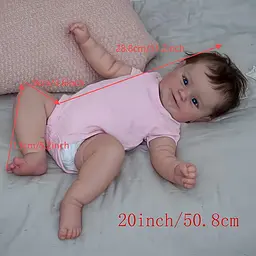 Лялька Реборн 50 см вінілова реалістичний пупс Reborn Baby Princess К0100802 - мініатюра 3