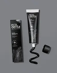 Набір зубних паст Ecodenta Black Whitening відбілююча з чорним вугіллям 75 мл х 2 шт. - мініатюра 2