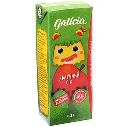 Сік Galicia Яблучний неосвітлений 200 мл (617507)
