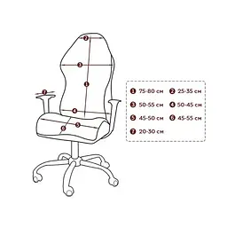 Еластичний захисний чохол на комп'ютерне/ігрове крісло Semi Chair Cover з підлокітниками - Black - L - мініатюра 2