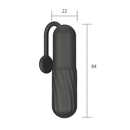 Віброкулька з хвостиком 10 режимів USB 8,4 см Чорний K0600-1 - мініатюра 3