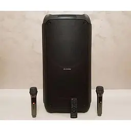 Автономна акустична система Goldteller GT-5080 з двома мікрофонами та світломузикою чорна (GT-5080_8536) - мініатюра 3