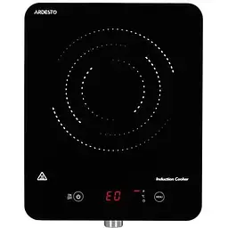 Настільна плита Ardesto ICS-B116, чорний, 1800W, індукційна, сенсорне керування, 1 конфорка 19см, загартоване скло, дисплей,