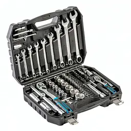 Набір інструментів Hoegert 1/2", 1/4" в кейсі 85 шт